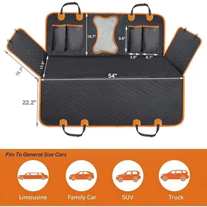 Detailed dimensions and compatibility guide for waterproof thickened car pet seat cover