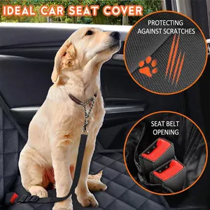 Vue détaillée du couvre-siège auto pour chien imperméable avec protection anti-rayures