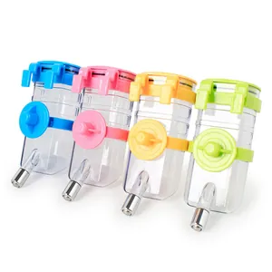 Bouteille d'Eau Automatique pour Animaux de Compagnie Distributeur d'Eau Suspendu pour Cage de Chien Avec Bille en Acier Inoxydable