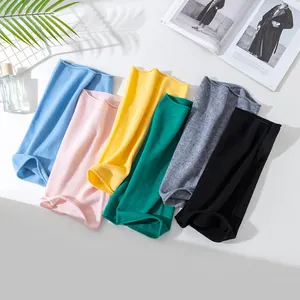 Soft 100% merino wool neck gaiters in various colors for seamless winter warmth.