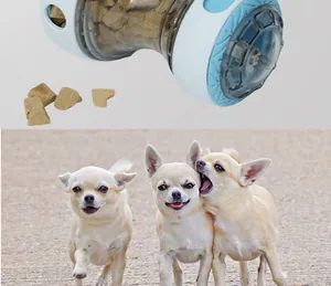 Gros plan du rouleau distributeur de friandises interactif pour chiens et chiots