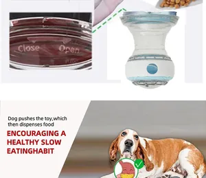 Gros plan du distributeur de nourriture pour chien favorisant des habitudes alimentaires saines