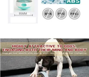 Détail de la balle de distribution interactive pour chien 85mm ABS avec scène de jeu