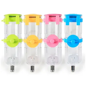 Distributeur d'eau suspendu pour animaux avec buse en inox, disponible en 4 couleurs