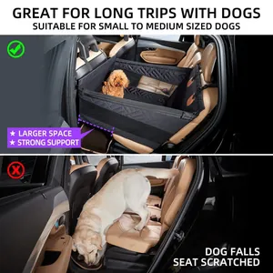 Comparison of car dog seat protector versus unprotected seat showing safety and comfort.