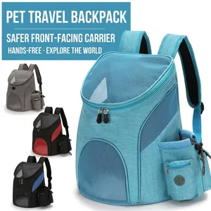 Sac à dos de transport respirant pour chats et petits chiens avec fenêtres en maille