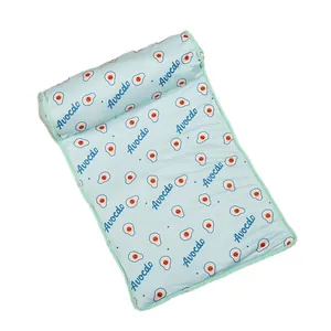 Ademende honden koelmat van ijszijde met avocado print en ingebouwd kussen voor de zomer