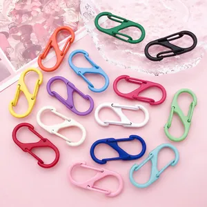 Sélection de mousquetons en S colorés en alliage de zinc avec double porte à ressort