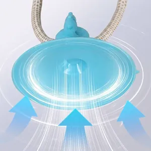 Ventosa azul duradera para juguetes de mascotas con fuerte succión y cuerda resistente