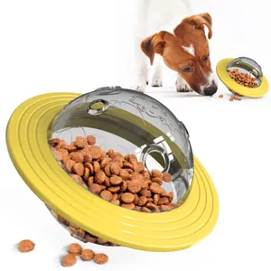 Jouet Interactif OVNI pour Chien Distributeur de Friandises en Nylon Durable Puzzle Slow Feeder pour Grands Moyens Petits Chiens