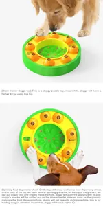 Jouet puzzle interactif pour chien avec roue de distribution pour le dressage