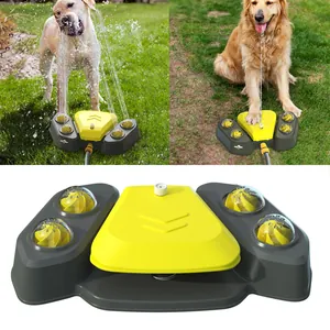 Automatischer Hundewasserbrunnen mit Trittpedal und Gartensprinkler für den Sommer