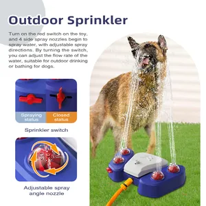Juguete aspersor automático ajustable para perros para beber y jugar en el agua