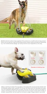 Multifunktionaler Hundewasserbrunnen für draußen mit Duschfunktion und zwei verschiedenen Düsen