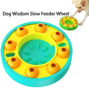 Jouet interactif de puzzle pour chien et gamelle lente pour entraînement QI en bleu et orange