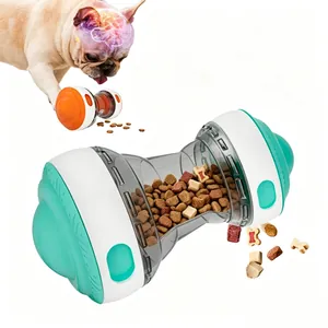 Jouet Distributeur de Friandises Interactif pour Chiens et Chats Balle Puzzle à Alimentation Lente Résistante aux Morsures