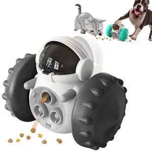 Interactive automatic balance car slow feeder and leakage toy for dogs and cats