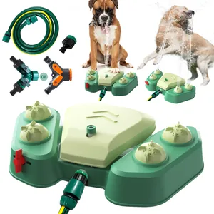 Haustier Hund Outdoor Fußpedal Automatischer Wasserspender Sprinkler Spielzeug Für Garten Sommer Badespaß Kühlendes Duschsystem