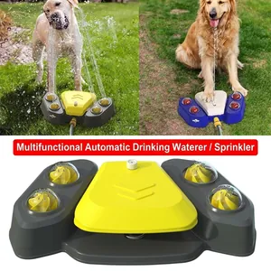 Multifunktionaler Haustier-Wasserbrunnen und Hundesprinkler für den Garten im Sommer im Freien