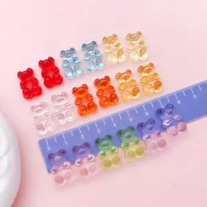 Colorful transparent acrylic gummy bear beads for DIY jewelry making