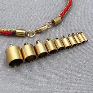 Stainless Steel Tassel End Caps Weight Bell Pendant DIY Jewelry Making Findings Gold Silver Cord End Cap Supplies