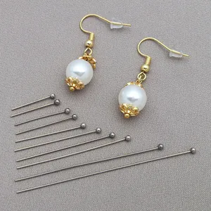 Stainless Steel Ball Head Pins For DIY Jewelry Making High Retention Gold Silver Tone Headpins Beading Supplies Crafting Material