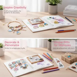 Graduation themed enamel charms for DIY jewelry, scrapbooking, and personalized gifts.