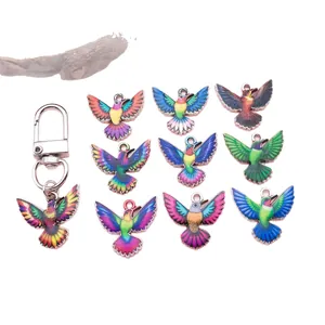 Vibrant hummingbird charms for DIY jewelry pendants for necklaces bracelets and keychains