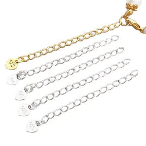 18K vergulde en verzilverde verlengkettingen met 925 hartjes voor DIY sieraden maken
