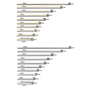Detailed size guide for stainless steel ball head pins in gold and silver finishes