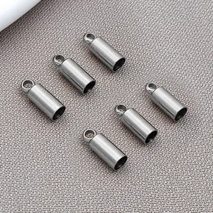 Set of stainless steel tassel end caps for DIY jewelry making accessories
