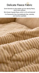 Detalle de primer plano de tela de felpa de pana suave para sofás y camas para mascotas