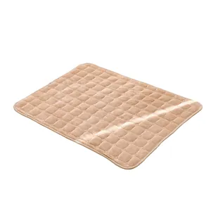 Tapis de couchage en flanelle douce pour chiens et chats avec motif à carreaux matelassé chic