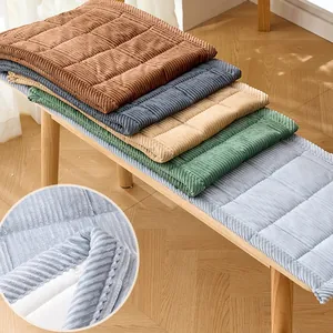 Coussin de banc épais de haute qualité en velours côtelé multicouleur, antidérapant et confortable