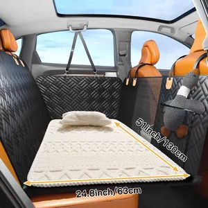 Hamac de siège arrière de voiture imperméable pour chien avec tapis en peluche doux et chaud