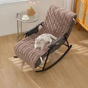 Verdickte Cord Liegekissen Kariertes Muster Schaukelstuhl Kissen Warmes Relaxsessel Matte Für Büro Zuhause Bequemes Sitzen