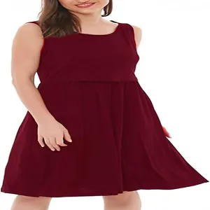 Elegante abito premaman senza maniche bordeaux con vita alta e gonna svasata fluida