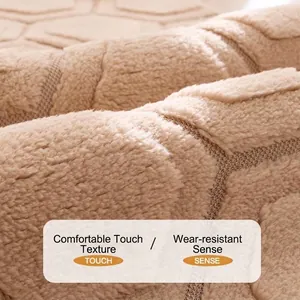 Tapis en peluche de qualité supérieure avec texture gaufrée pour chiens et chats
