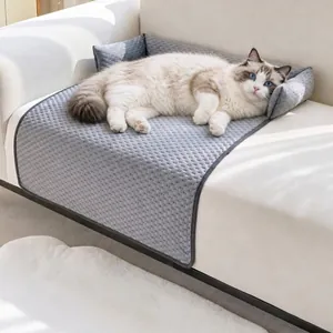 Protector de Sofá para Mascotas de Terciopelo Holandés Acolchado Alfombra de Cama para Perros Cálida Manta Antideslizante Lavable Perros