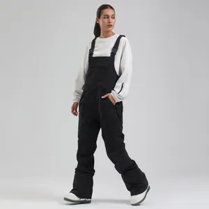 Professional Women Ski Bibs Waterproof Windproof Warm Snowboard Pants Outdoor Winter Sports Gear Breathable Snow Trousers