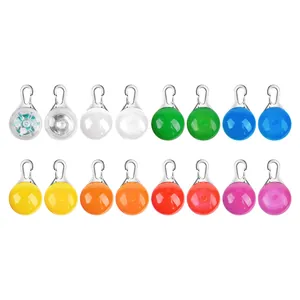 Colgantes LED multicolores para collares de mascotas, seguridad nocturna