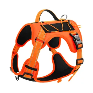 Tactical Dog Harness Reflective No Pull Pet Vest With Handle Adjustable Training Harness For Medium Large Dogs Outdoor Chest Strap