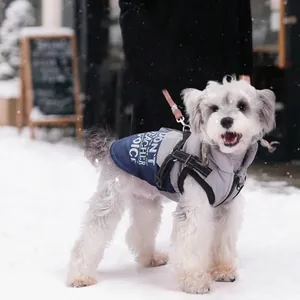 Waterproof Dog Winter Coat Reflective Padded Pet Jacket With Harness D-Ring Thickened Warm Flannel Lined Clothes For Small Medium Large Dogs