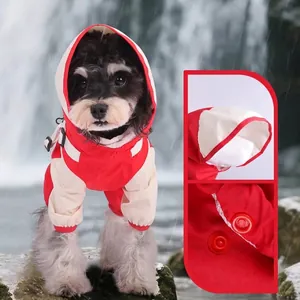 Chubasquero para perro impermeable de secado rápido con capucha