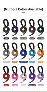 Vista de 15 correas reflectantes de nailon para perros con asa suave acolchada