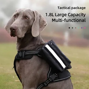 Haustier Taktischer Rucksack Große Kapazität Reflektierender Hundekotbeutelhalter Zubehör Aufbewahrungstasche Für Geschirr Outdoor