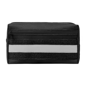 Strapazierfähige schwarze taktische Haustiertasche mit reflektierendem Streifen