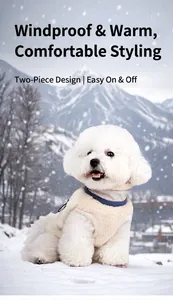 Veste chaude en polaire pour chien, protection hivernale pour neige.
