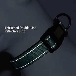 Collar reflectante ajustable para perros con tiras de seguridad para visibilidad