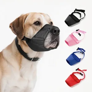 Muselière Réglable En Tissu Oxford Pour Grands Moyens Petits Chiens Respirante Anti Morsure Aboiement Mangeant Masque Buccal Pour Animaux